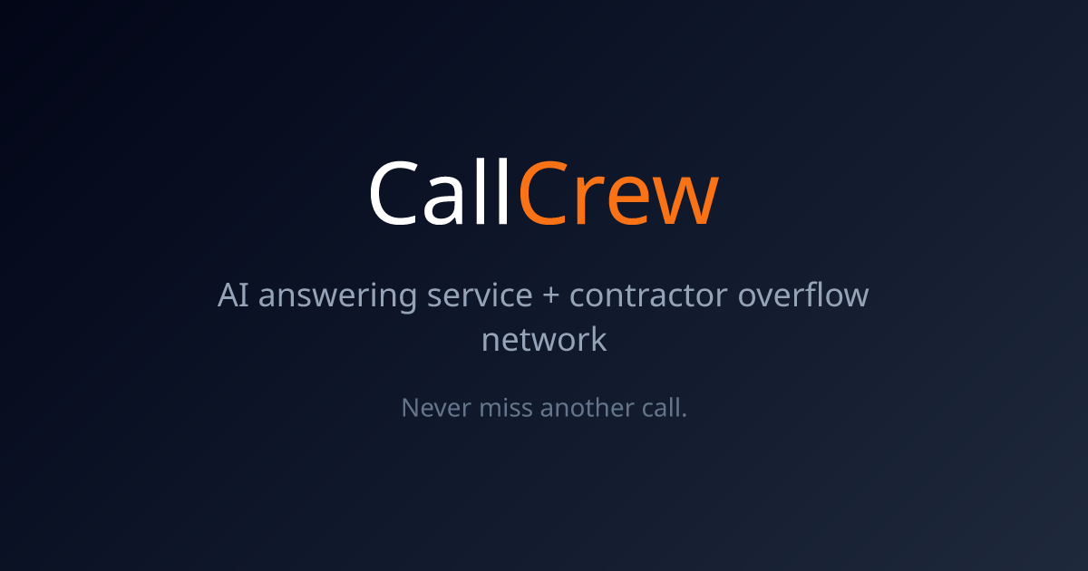 CallCrew — Never Miss Another Call